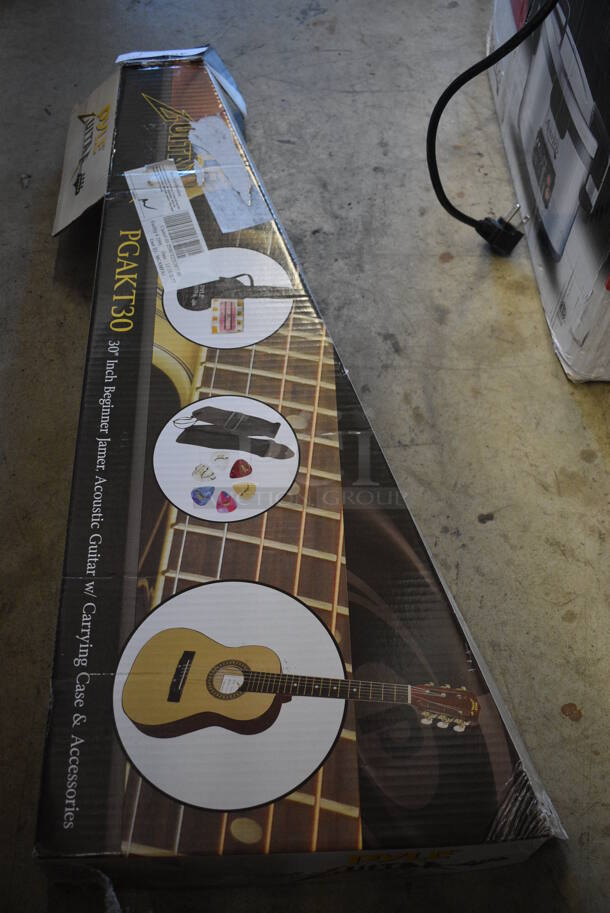 BRAND NEW SCRATCH AND DENT! Pyle PGAKT30 Beginner 30" Acoustic Guitar. 11x2.5x31 - Image 4 of 5