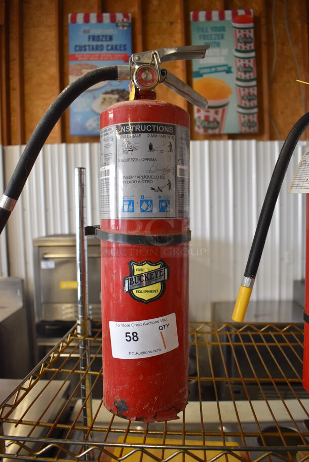 Buckeye Fire Extinguisher. 8x5x20. Buyer Must Pick Up - We Will Not Ship This Item. 