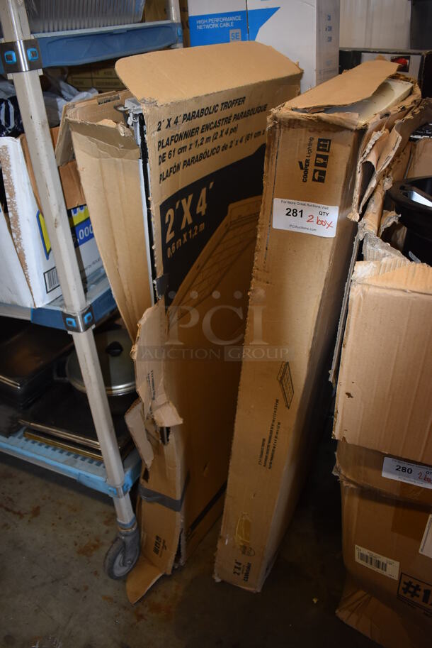 2 IN ORIGINAL BOX! Metal Parabolic Troffer Lights. 24x48x4. 2 Times Your Bid! - Image 3 of 5