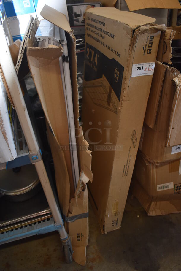 2 IN ORIGINAL BOX! Metal Parabolic Troffer Lights. 24x48x4. 2 Times Your Bid! - Image 4 of 5