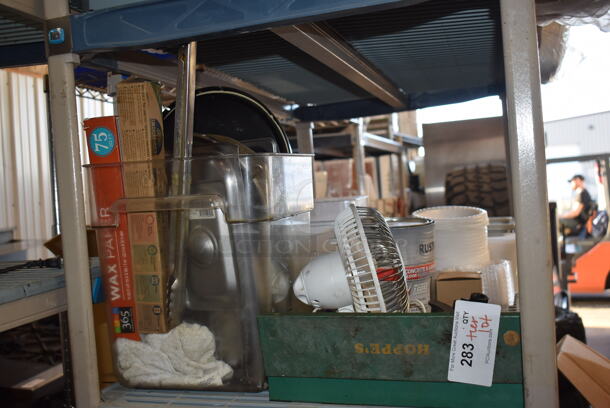 ALL ONE MONEY! Tier Lot of Various Paper Products and Fan - Image 6 of 6