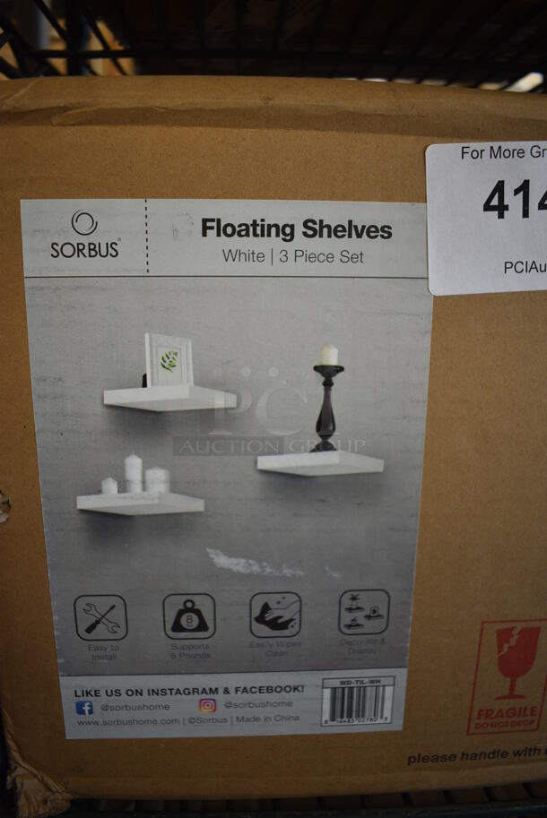5 BRAND NEW SCRATCH AND DENT! Sorbus Floating Shelves. 5 Times Your Bid!