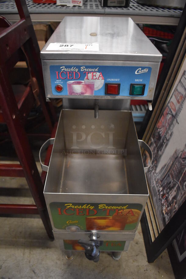 Curtis PTT-3-10 Stainless Steel Commercial Countertop Iced Tea Machine w/ Beverage Holder Dispenser. No Lid. 120 Volts, 1 Phase. 13x22x29 - Image 1 of 7