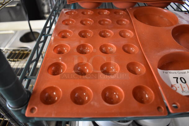7 Various Orange Silform Baking Pan Liners; 3 Cup, 24 Cup and 5 Cup. 12x7.5x2, 12x7.5x1. 7 Times Your Bid! - Image 2 of 4