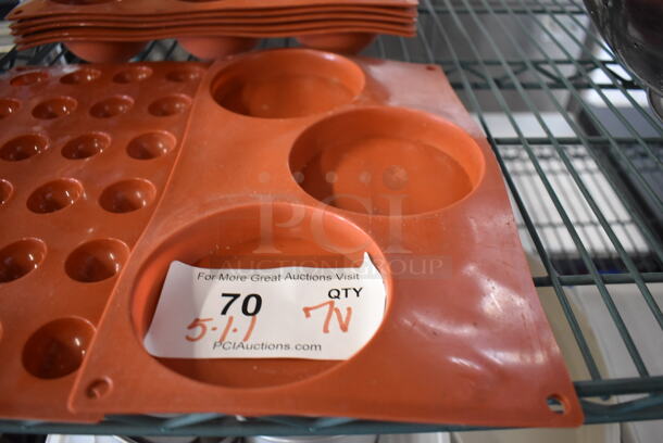 7 Various Orange Silform Baking Pan Liners; 3 Cup, 24 Cup and 5 Cup. 12x7.5x2, 12x7.5x1. 7 Times Your Bid! - Image 3 of 4