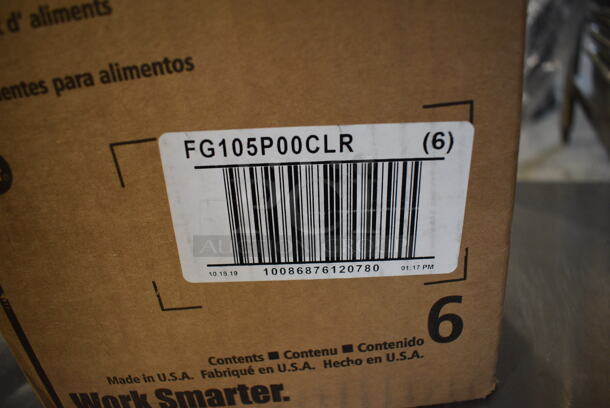 6 BRAND NEW IN BOX! Rubbermaid FG105P00CLR Clear Poly 1/6 Size Drop In Bins. 1/6x4. 6 Times Your Bid! - Image 6 of 6