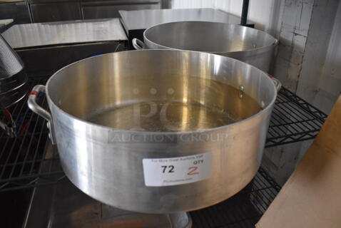 2 Metal Stock Pots. 21x18.5x6.5. 2 Times Your Bid!