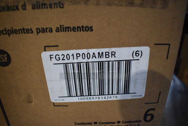 6 BRAND NEW IN BOX! Rubbermaid FG201P00AMBR Amber Poly 1/9 Size Drop In Bins. 1/9x4. 6 Times Your Bid! - Image 6 of 6