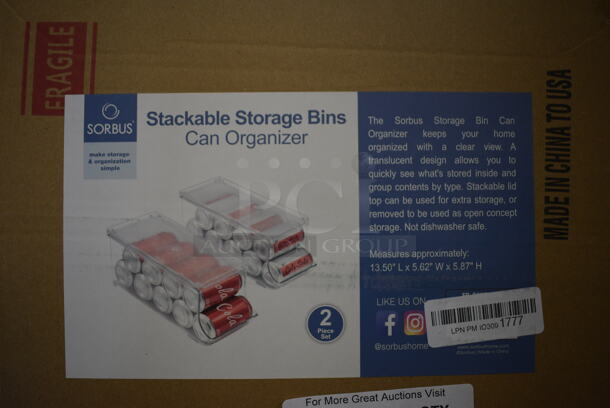 2 BRAND NEW SCRATCH AND DENT! Boxes of Sorbus Stackable Storage Bins. 2 Times Your Bid!