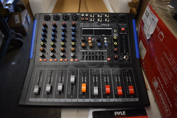 BRAND NEW SCRATCH AND DENT! Pyle PMXU46BT 4 Channel II Studio Mixer Audio Mixing Console. 14x13x5