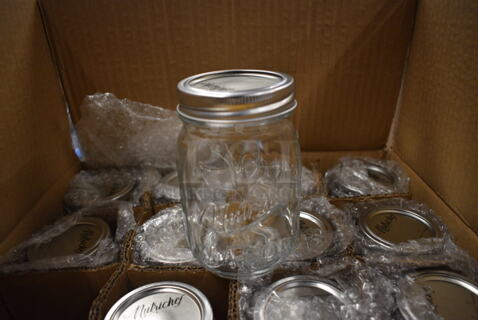 BRAND NEW SCRATCH AND DENT! 16 NutriChef Mason Jars. 3.5x3.5x5