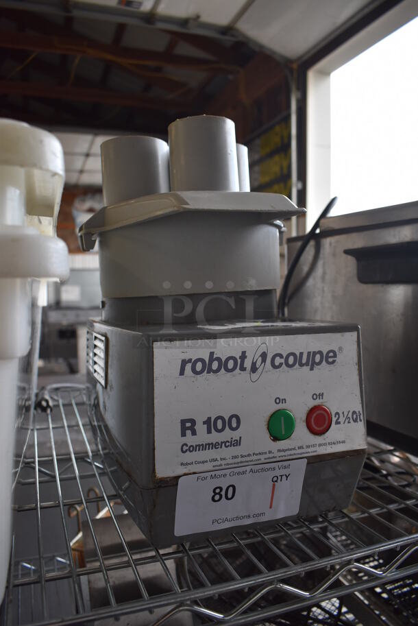 Robot Coupe R 100 Metal Commercial Countertop Food Processor w/ Poly Continuous Feed Head and S Blade. 120 Volts, 1 Phase. 7.5x12.5x13. Tested and Working! - Image 6 of 9