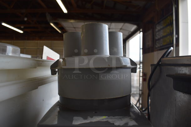 Robot Coupe R 100 Metal Commercial Countertop Food Processor w/ Poly Continuous Feed Head and S Blade. 120 Volts, 1 Phase. 7.5x12.5x13. Tested and Working! - Image 7 of 9