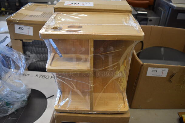 4 BRAND NEW SCRATCH AND DENT! Sorbus Wooden Cosmetic Organizer. 10x7x11.5. 4 Times Your Bid!