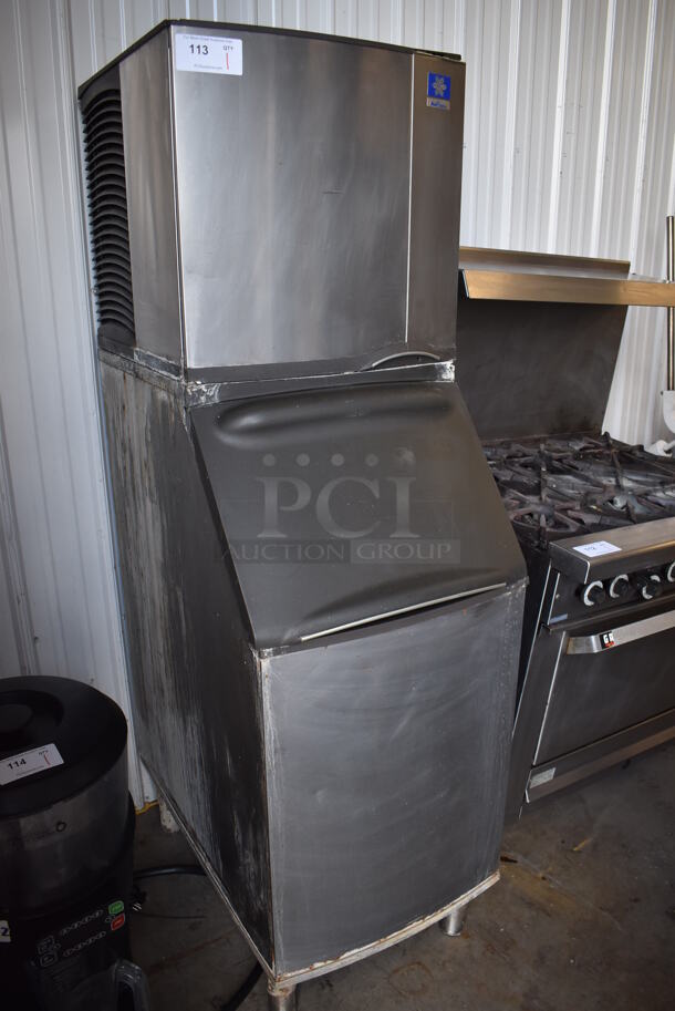 Manitowoc SY0324A Stainless Steel Commercial Ice Machine Head on Manitowoc B420 Commercial Ice Bin. 115 Volts, 1 Phase. 22x33x73.5 - Image 2 of 8
