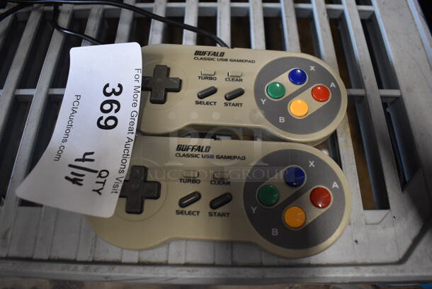 2 Buffalo iBuffalo Classic USB Gamepad for PC BSGP815GY USB controllers. 2 Times Your Bid! - Image 1 of 3