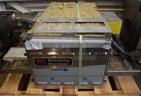 BRAND NEW SCRATCH AND DENT! 2017 Middleby Marshall PS520E Stainless Steel Commercial Countertop Electric Powered Conveyor Pizza Oven. 208 Volts, 1 Phase. 