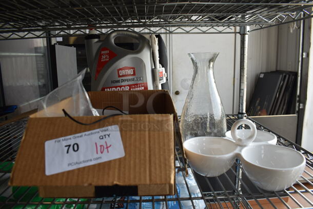 ALL ONE MONEY! Lot of Various Items Including Glass Vase and Wires - Image 1 of 4