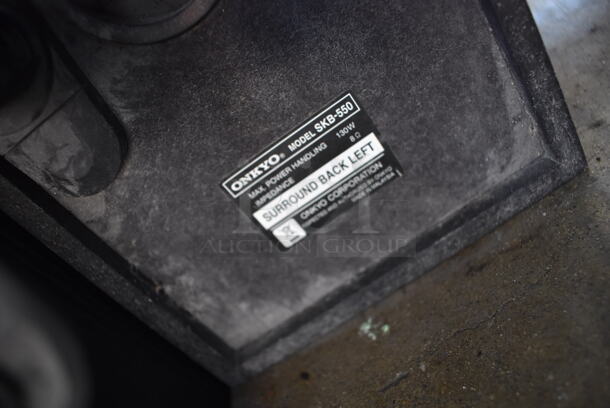 Onkyo SKW-550 Subwoofer w/ Onkyo HT-R550 AV Receiver, SKB-550, 2 SKM-550S, SKC-550C and 2 SKF-550F Speakers. 6.5x8x17, 17x6.5x8, 11x16x19, 6x4x10.5 - Image 8 of 11