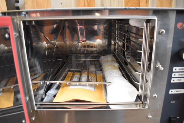 BRAND NEW SCRATCH AND DENT! 2018 Groen SSB-3E Stainless Steel Commercial Countertop Electric Powered Single Compartment Steam Cabinet. 208 Volts, 3 Phase. 22x29x21.5 - Image 3 of 7