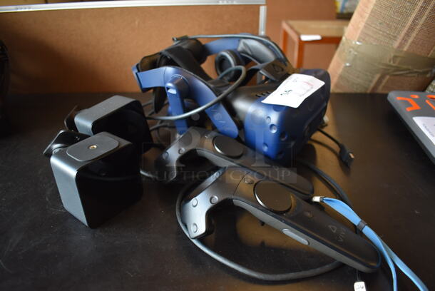 HTC VIVE Pro Virtual Reality Headset w/ 2 Controllers and 2 Base Units. Barely Used.