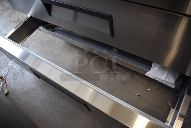 BRAND NEW SCRATCH AND DENT! Avantco 178CBE52HC Stainless Steel Commercial 2 Drawer Chef Base on Commercial Casters. 115 Volts, 1 Phase. 52x32x26. Tested and Working! - Image 5 of 7