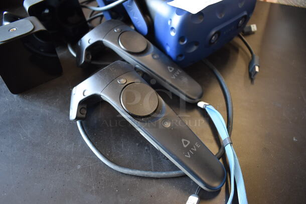 HTC VIVE Pro Virtual Reality Headset w/ 2 Controllers and 2 Base Units. Barely Used. - Image 7 of 9