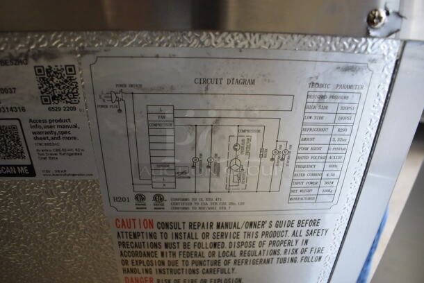 BRAND NEW SCRATCH AND DENT! Avantco 178CBE52HC Stainless Steel Commercial 2 Drawer Chef Base on Commercial Casters. 115 Volts, 1 Phase. 52x32x26. Tested and Working! - Image 6 of 7