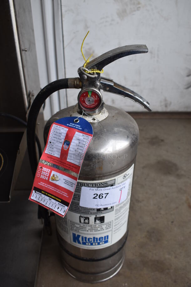 Kitchen One Wet Chemical Fire Extinguisher - Must Pick Up Will Not Ship 8x7x22
