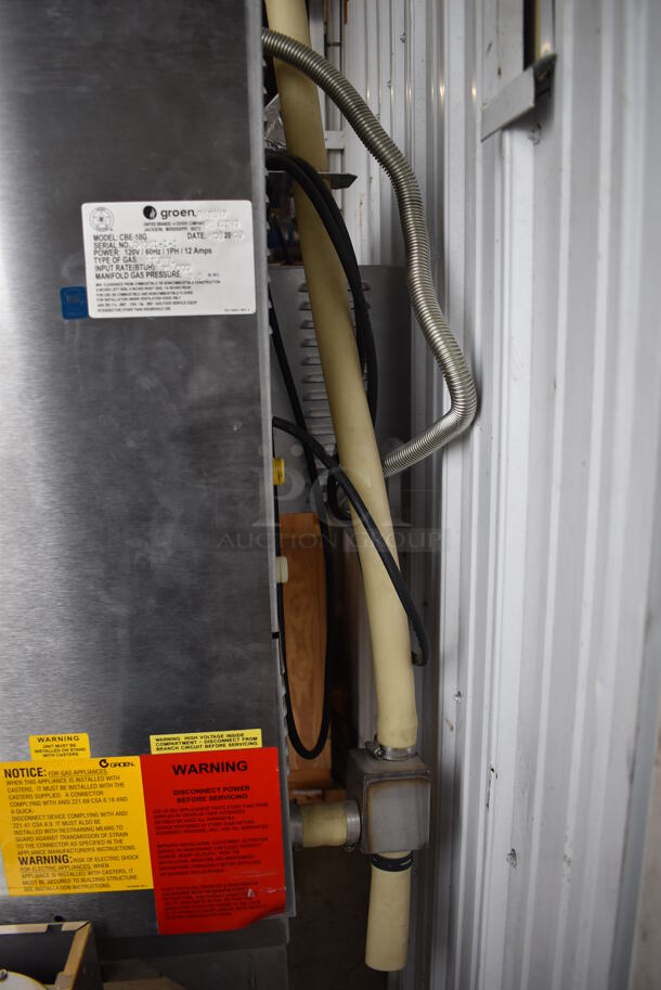 Groen CBE-10G Stainless Steel Commercial Natural Gas Powered Combi Convection Oven Steamer on Stand w/ Commercial Casters. 75,000 BTU. 42x43x67 - Image 8 of 9