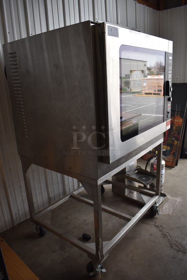 Groen CBE-10G Stainless Steel Commercial Natural Gas Powered Combi Convection Oven Steamer on Stand w/ Commercial Casters. 75,000 BTU. 42x43x67 - Image 9 of 9