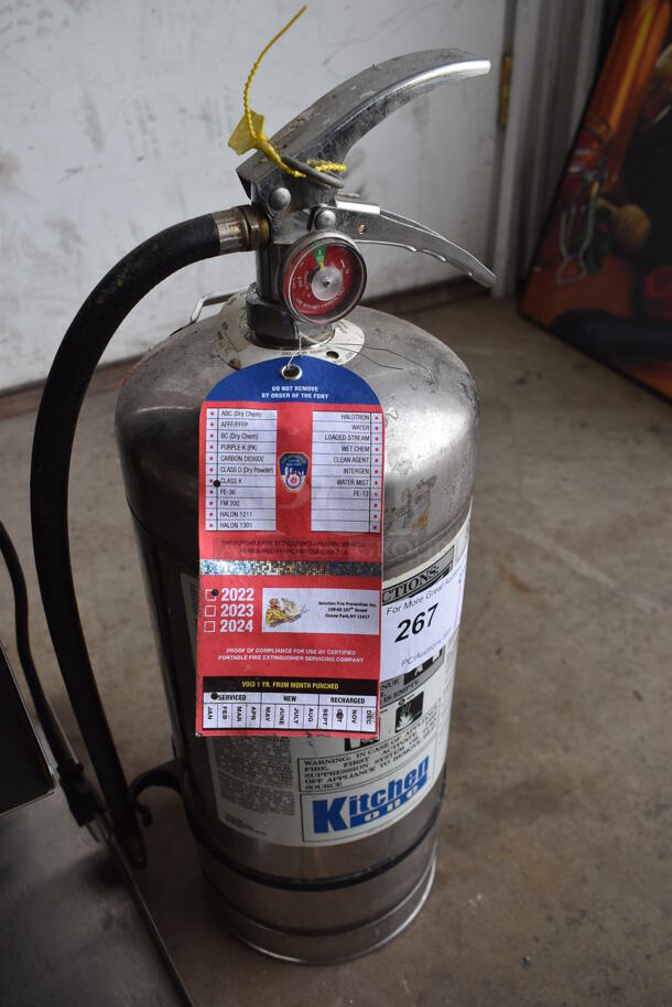 Kitchen One Wet Chemical Fire Extinguisher - Must Pick Up Will Not Ship 8x7x22 - Image 3 of 5