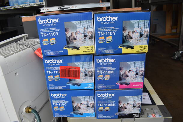 Brother HL-4070CDW Countertop Color Laser Printer w/ Built In Duplex Printing and Wireless Interface w/ 6 NEW  Brother Ink Drums; 2 Yellow, 2 Cyan, Magenta and Black. - Image 7 of 8