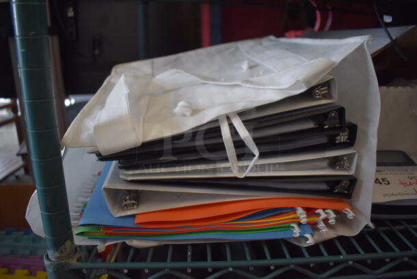 ALL ONE MONEY! Tier Lot of Various Items Including Receipt Printer Paper, Binders, Markers and Phones - Image 2 of 9
