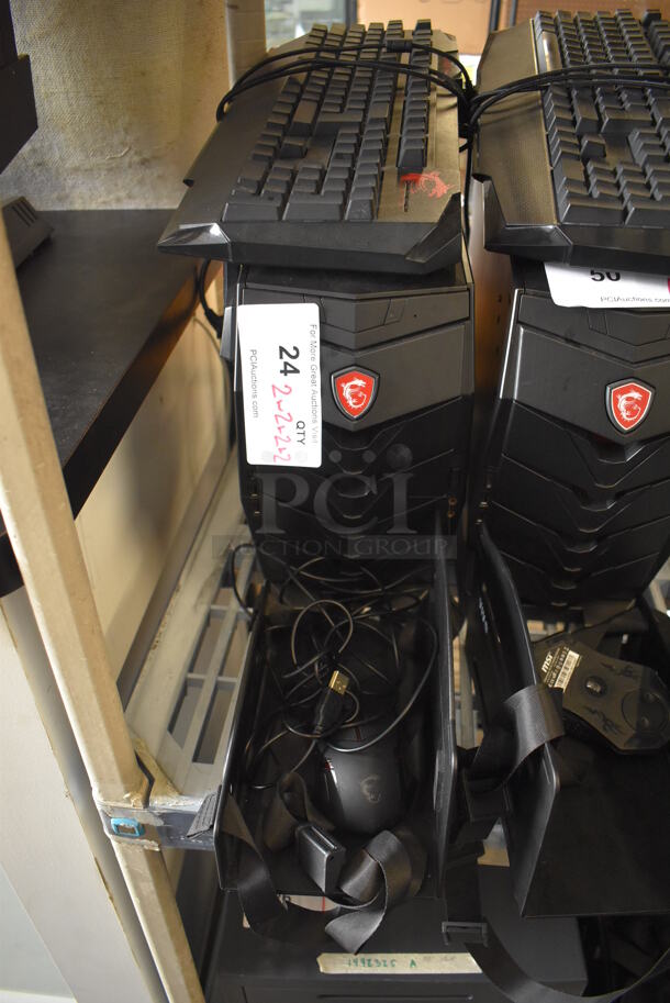 MSI Gaming Desktop Aegis 3 Plus Intel Core i7 8th Gen 8700 (3.20 GHz) 16 GB DDR4 2 TB HDD 256 GB PCIe NVMe SSD NVIDIA GeForce GTX 1070 Ti Windows 10 Home 64-Bit w/ Keyboard, Mouse and Metal Bracket. - Image 1 of 6