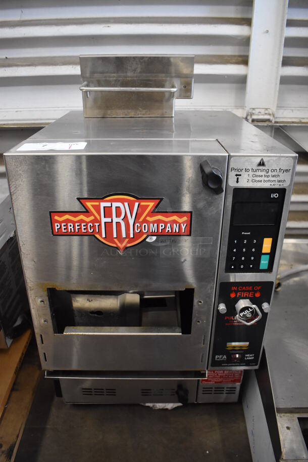2018 Perfect Fry Company PFA570 Stainless Steel Commercial Countertop Electric Powered Ventless Fryer. 208 Volts, 1 Phase. 17x20x27