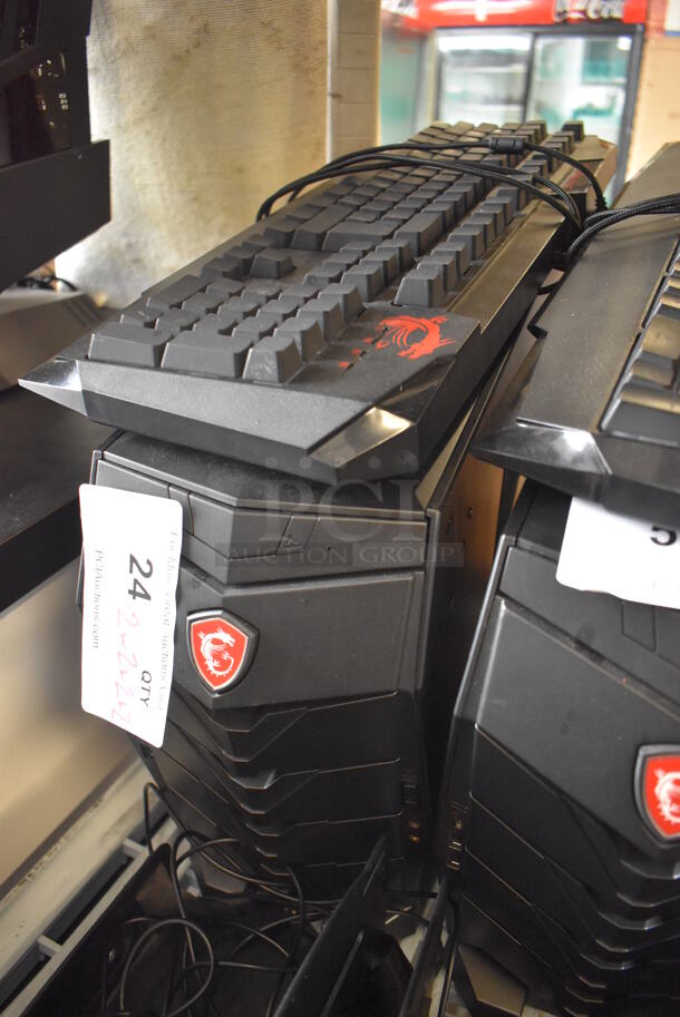 MSI Gaming Desktop Aegis 3 Plus Intel Core i7 8th Gen 8700 (3.20 GHz) 16 GB DDR4 2 TB HDD 256 GB PCIe NVMe SSD NVIDIA GeForce GTX 1070 Ti Windows 10 Home 64-Bit w/ Keyboard, Mouse and Metal Bracket. - Image 2 of 6