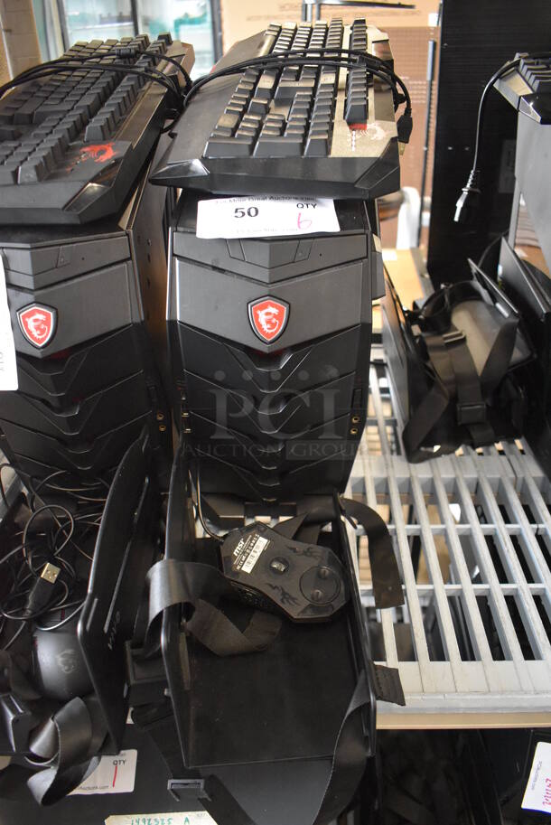 MSI Gaming Desktop Aegis 3 Plus Intel Core i7 8th Gen 8700 (3.20 GHz) 16 GB DDR4 2 TB HDD 256 GB PCIe NVMe SSD NVIDIA GeForce GTX 1070 Ti Windows 10 Home 64-Bit w/ Keyboard, Mouse and Metal Bracket. - Image 1 of 4