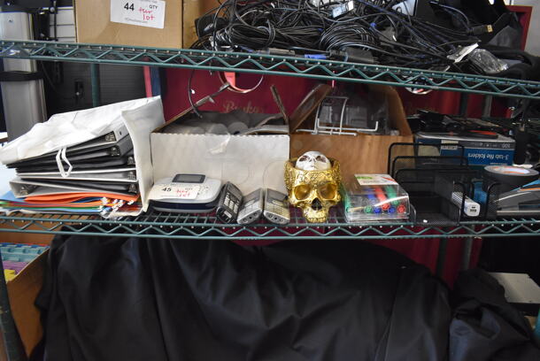 ALL ONE MONEY! Tier Lot of Various Items Including Receipt Printer Paper, Binders, Markers and Phones - Image 9 of 9