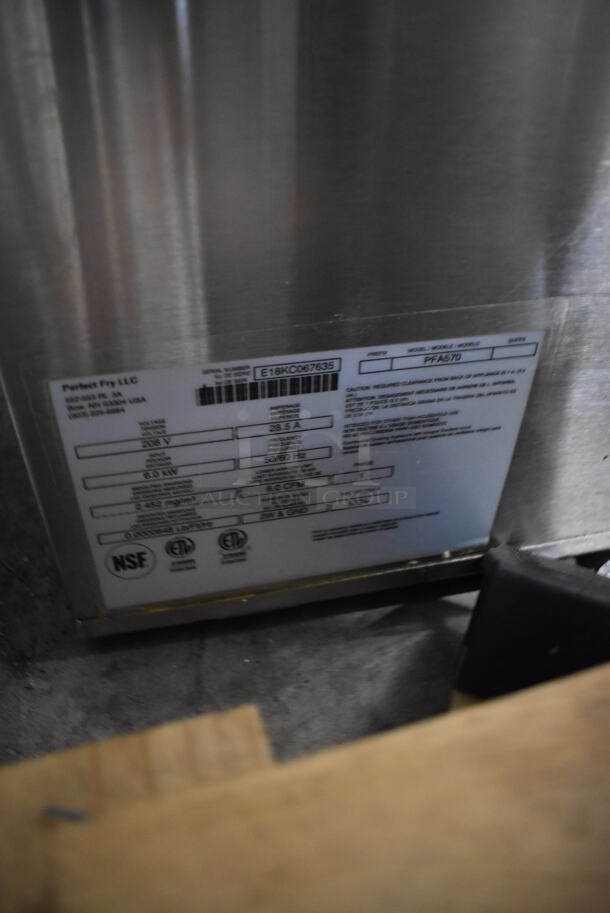 2018 Perfect Fry Company PFA570 Stainless Steel Commercial Countertop Electric Powered Ventless Fryer. 208 Volts, 1 Phase. 17x20x27 - Image 6 of 6