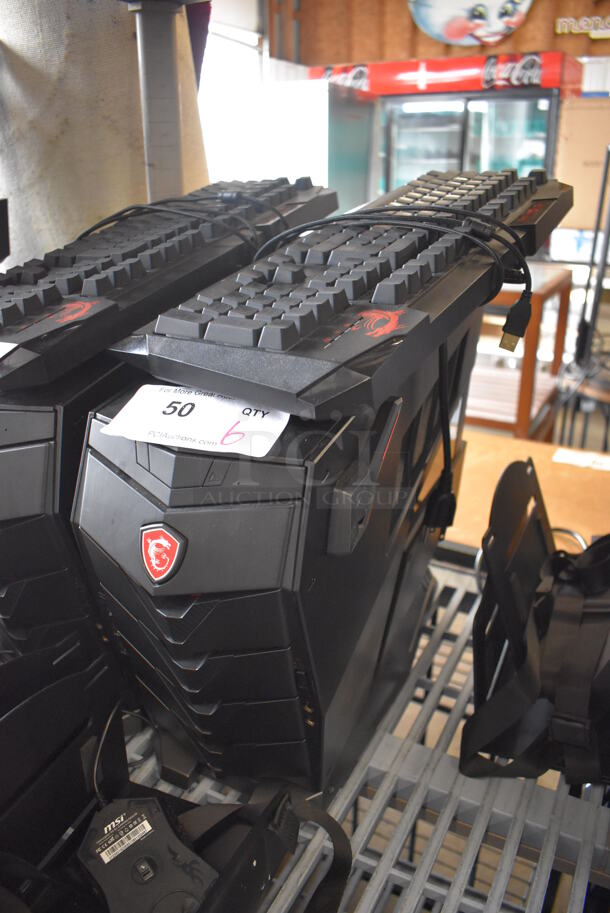 MSI Gaming Desktop Aegis 3 Plus Intel Core i7 8th Gen 8700 (3.20 GHz) 16 GB DDR4 2 TB HDD 256 GB PCIe NVMe SSD NVIDIA GeForce GTX 1070 Ti Windows 10 Home 64-Bit w/ Keyboard, Mouse and Metal Bracket. - Image 2 of 4