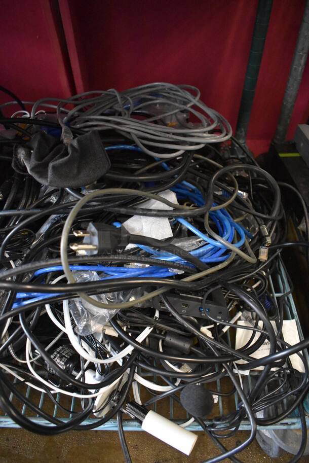 ALL ONE MONEY! Tier Lot of Various Items Including Wires and Damaged HTC Controllers for VR System - Image 2 of 7