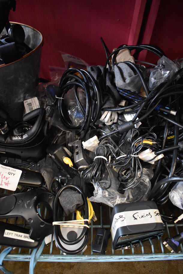 ALL ONE MONEY! Tier Lot of Various Items Including Wires and Damaged HTC Controllers for VR System - Image 4 of 7