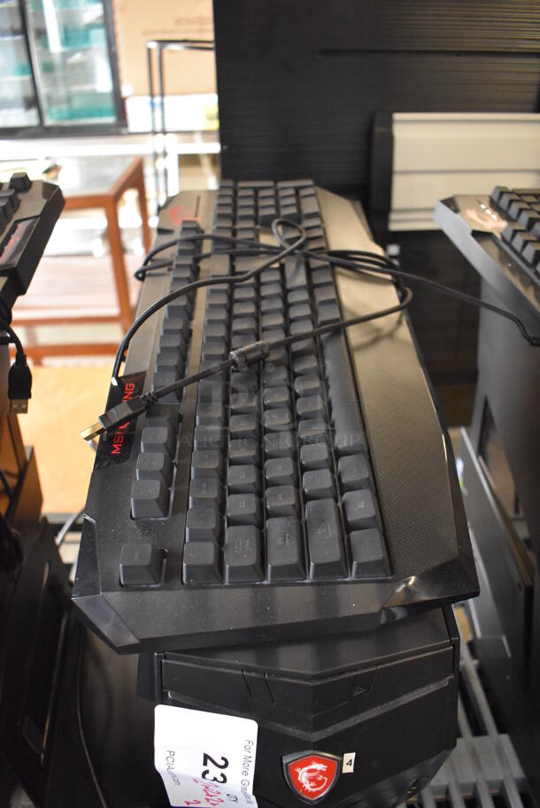 MSI Gaming Desktop Aegis 3 Plus Intel Core i7 8th Gen 8700 (3.20 GHz) 16 GB DDR4 2 TB HDD 256 GB PCIe NVMe SSD NVIDIA GeForce GTX 1070 Ti Windows 10 Home 64-Bit w/ Keyboard, Mouse and Metal Bracket. - Image 4 of 5