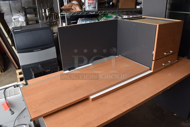 ALL ONE MONEY! Lot of 2 Pieces of Bush Furniture Wooden Desk w/ 2 Drawers. 61x30x30, 41x20x30 - Image 2 of 4