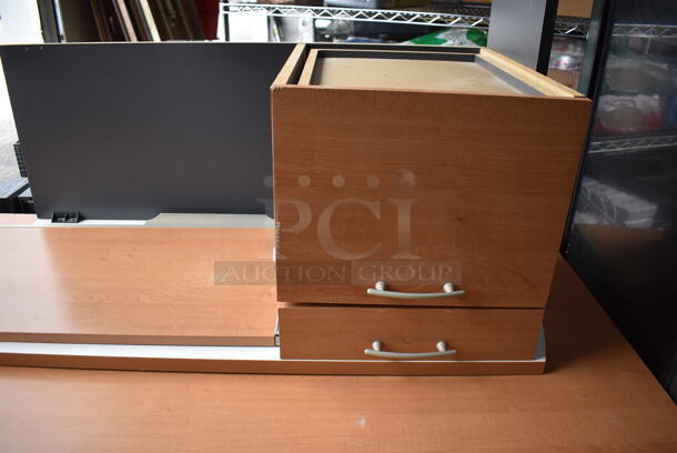 ALL ONE MONEY! Lot of 2 Pieces of Bush Furniture Wooden Desk w/ 2 Drawers. 61x30x30, 41x20x30 - Image 4 of 4