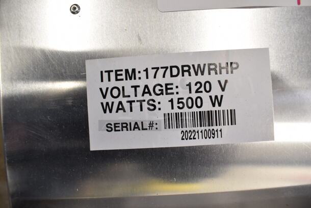 BRAND NEW SCRATCH AND DENT! Avantco 177DRWRHP Holding / Proofing Control Drawer Assembly For Warming Cabinet. 120 Volts, 1 Phase. 18x30x8. Tested and Powers On - Image 4 of 7