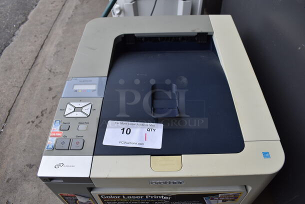 Brother HL-4070CDW Countertop Color Laser Printer w/ Built In Duplex Printing and Wireless Interface w/ 6 NEW  Brother Ink Drums; 2 Yellow, 2 Cyan, Magenta and Black. - Image 4 of 8