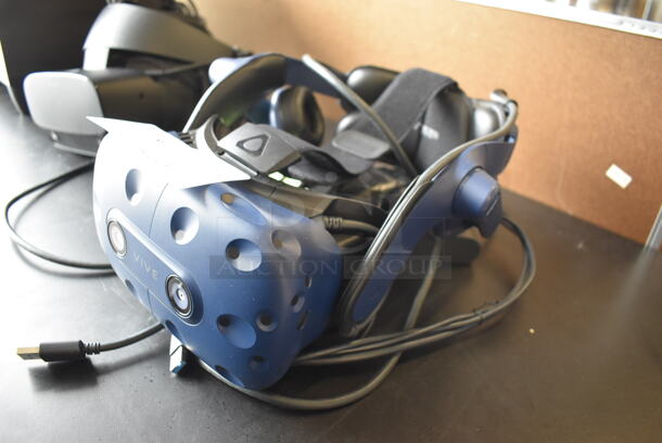 HTC VIVE Pro Virtual Reality Headset w/ 2 Controllers and 2 Base Units. Barely Used. - Image 2 of 9