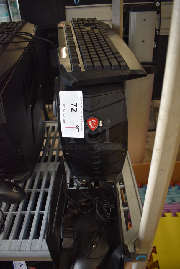 MSI Gaming Desktop Aegis 3 Plus Intel Core i7 8th Gen 8700 (3.20 GHz) 16 GB DDR4 2 TB HDD 256 GB PCIe NVMe SSD NVIDIA GeForce GTX 1070 Ti Windows 10 Home 64-Bit w/ Keyboard, Mouse and Metal Bracket. - Image 1 of 6